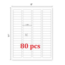 Address Labels White A4 Sheets with 80pcs Sticky Adhesive for Inkjet / Laser Printer